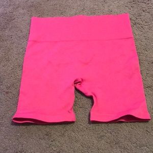 womens hot pink biker shorts size medium